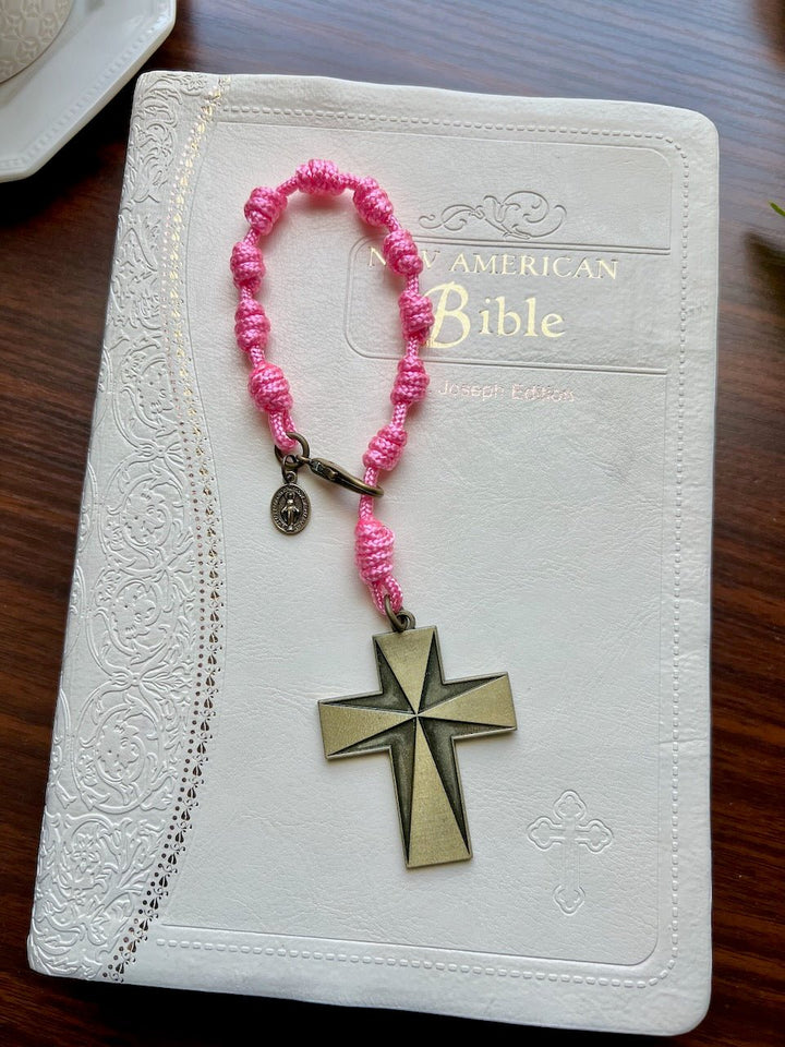 Pocket Rosary - PR70 - TR - PINK - Knots of Grace