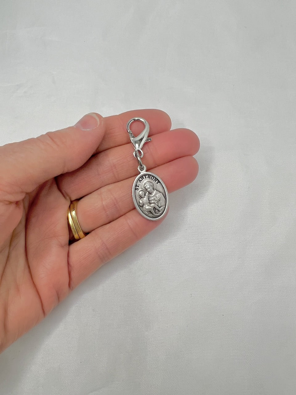 St. Anthony & Sacred Heart Medal – Rosary Marker or Zipper Pull