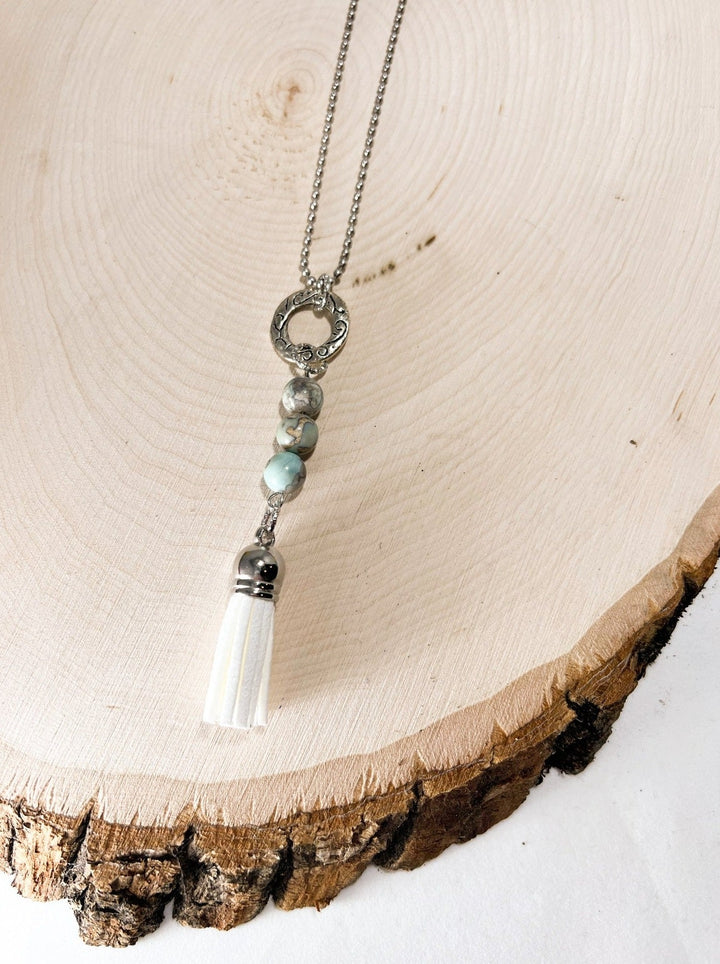 Jewelry - N-3Bead-POPPY-2 - Knots of Grace