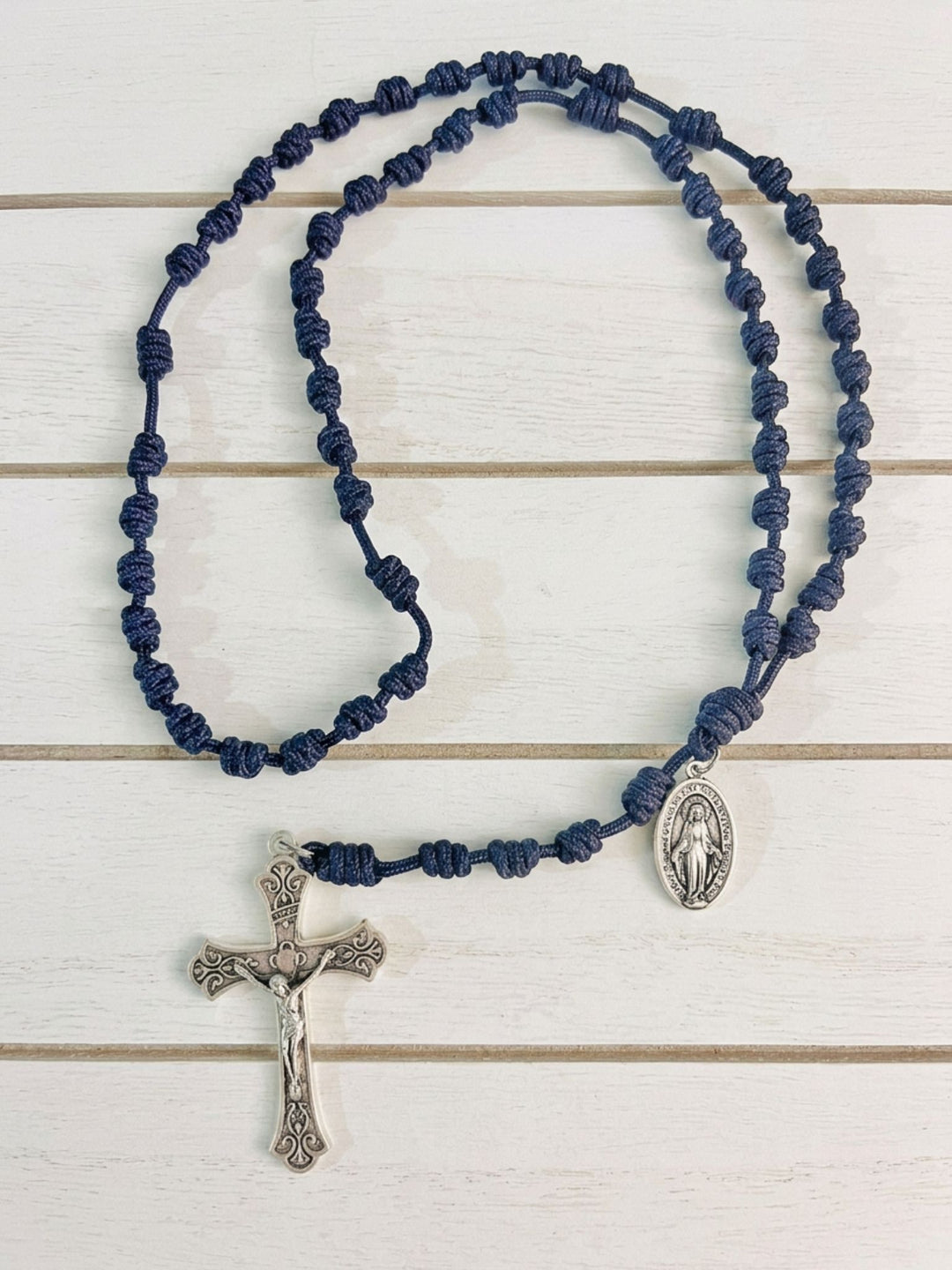 Traditional 5-Decade Knotted Rosary - Flared Crucifix