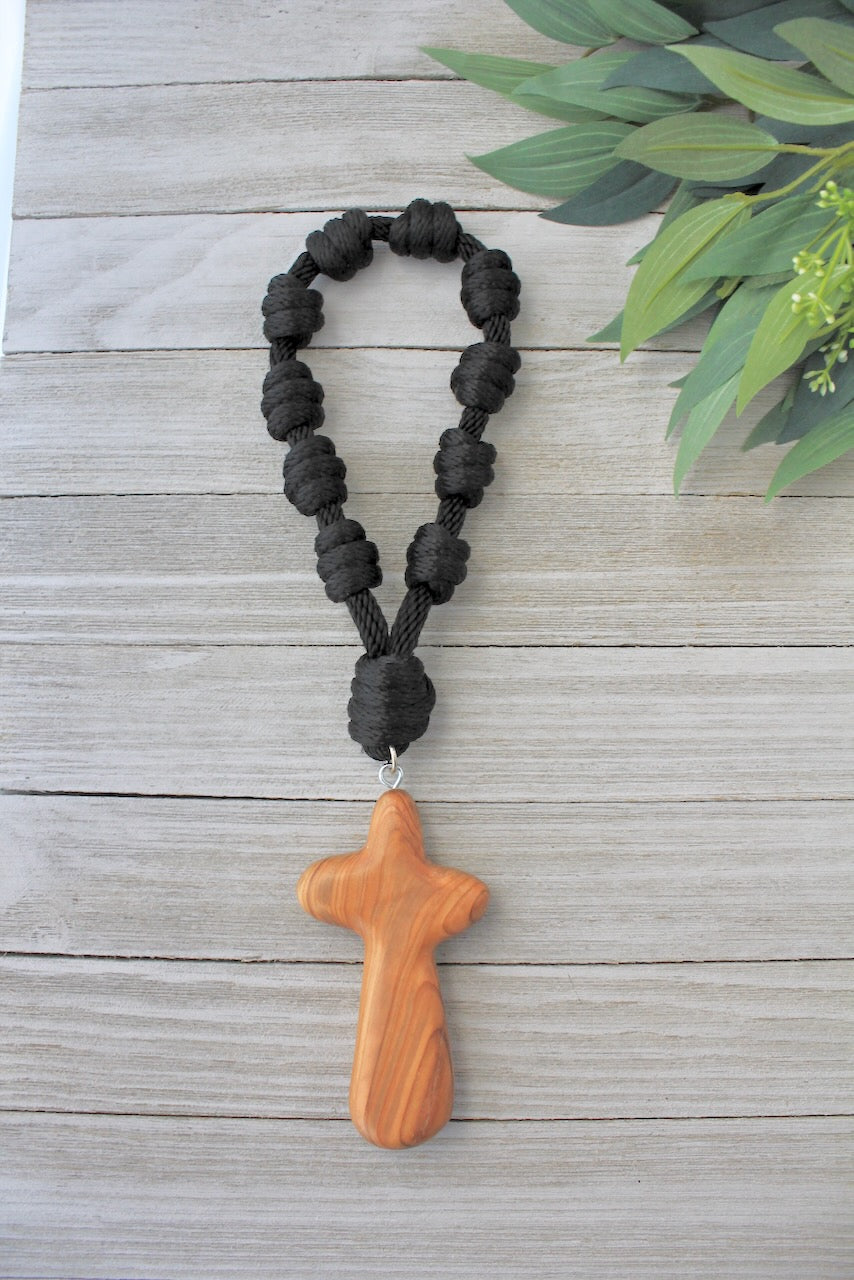 Sacred Simplicity Olive Wood Door Rosary
