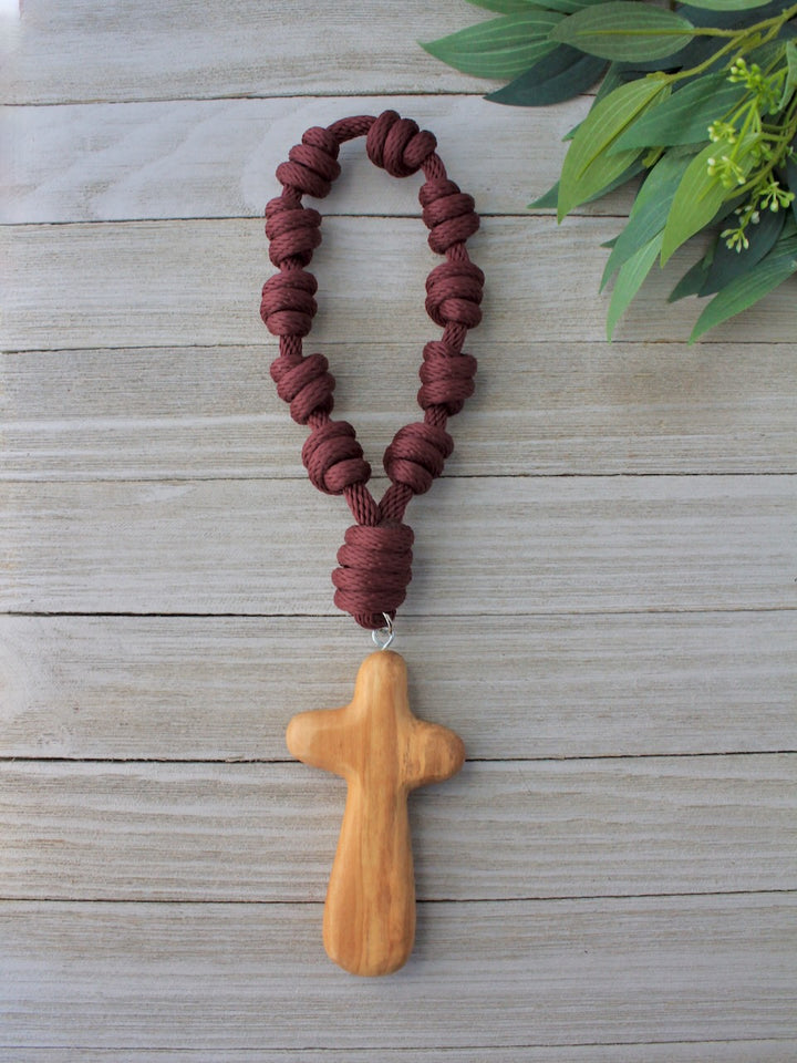 Sacred Simplicity Olive Wood Door Rosary