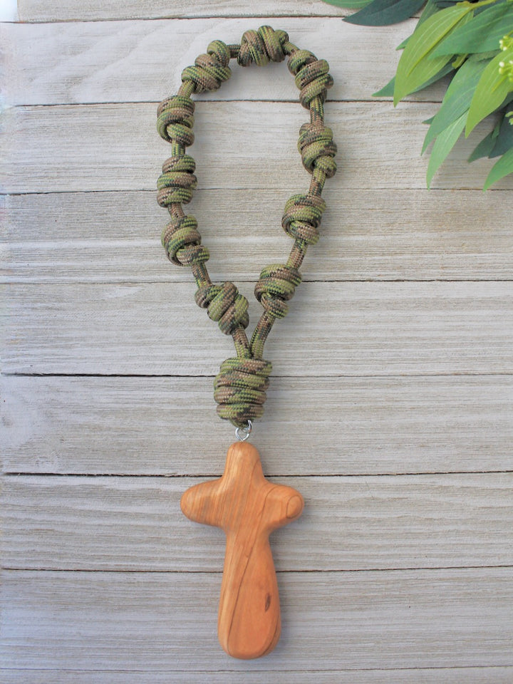 Sacred Simplicity Olive Wood Door Rosary