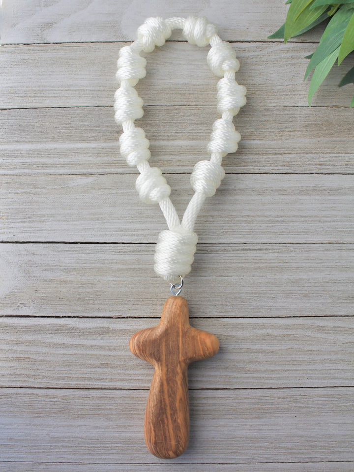 Sacred Simplicity Olive Wood Door Rosary