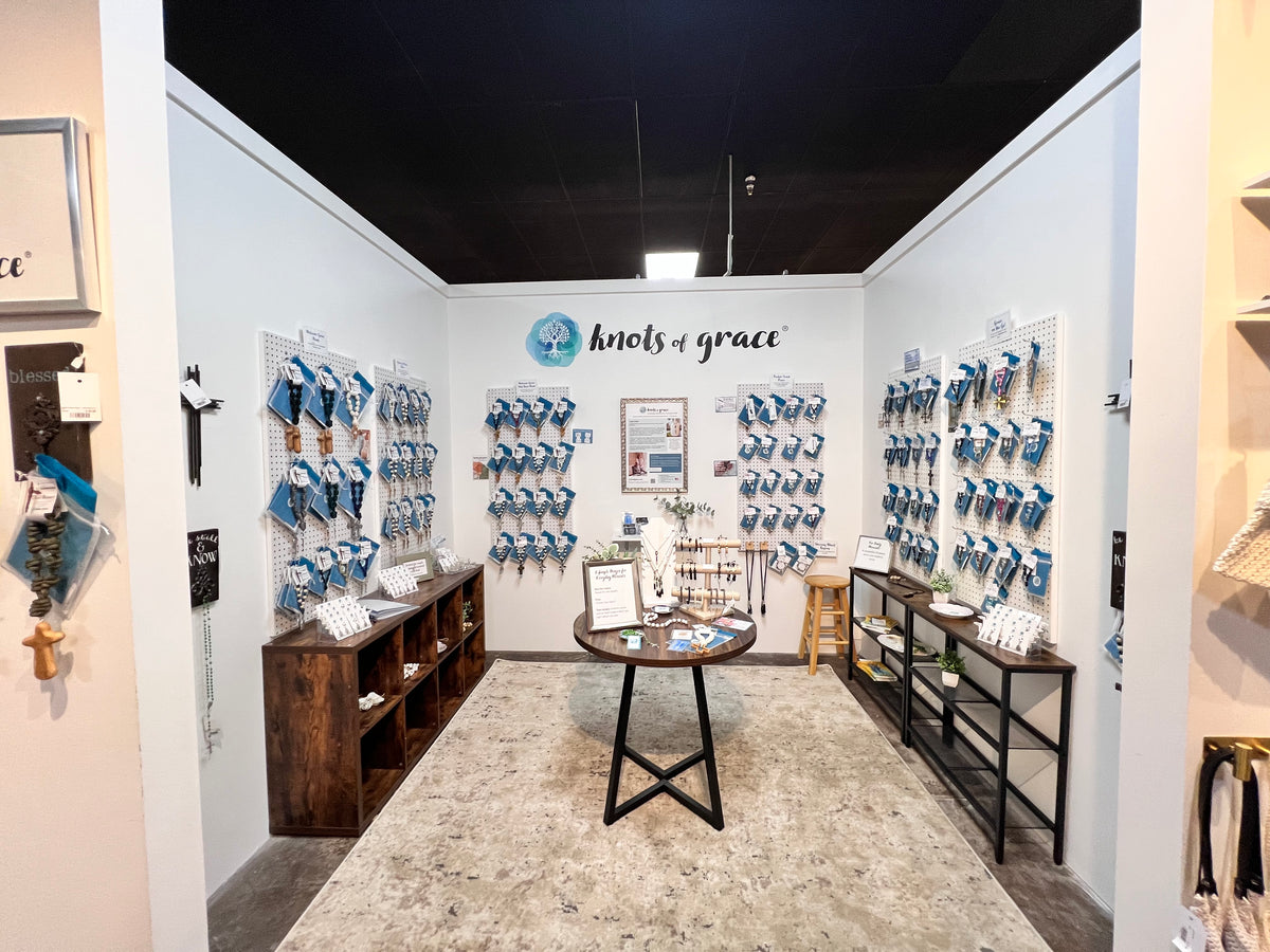 Knots of Grace display at Westside Market in Roswell, Georgia.