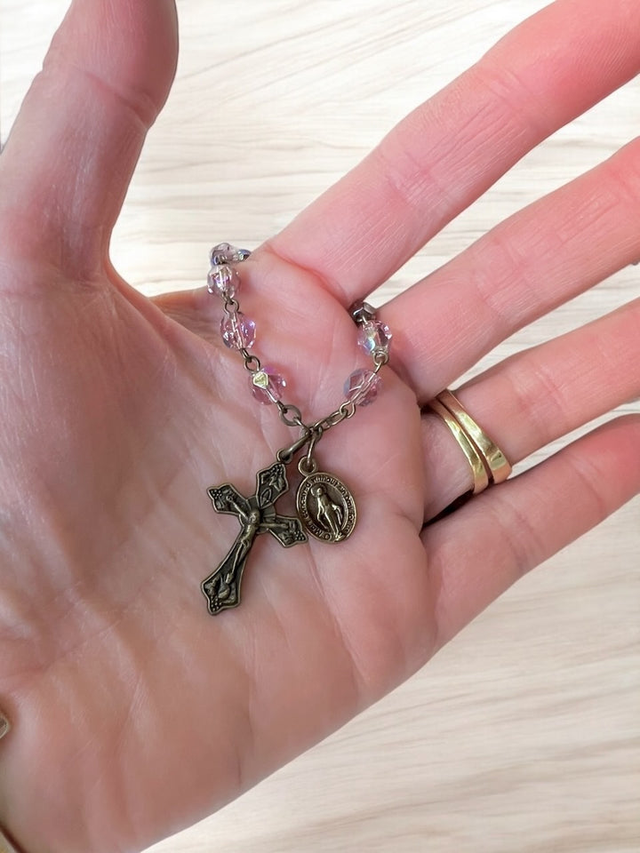 Limited Edition Iridescent Purple Finger Rosary