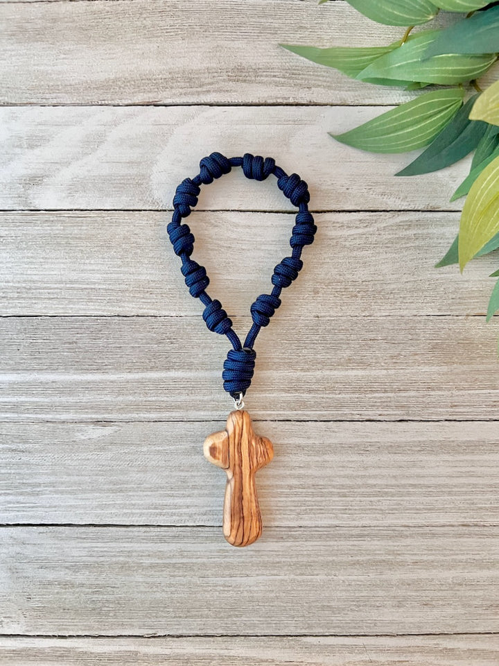 Simple Treasures Olive Wood Knotted Door Rosary