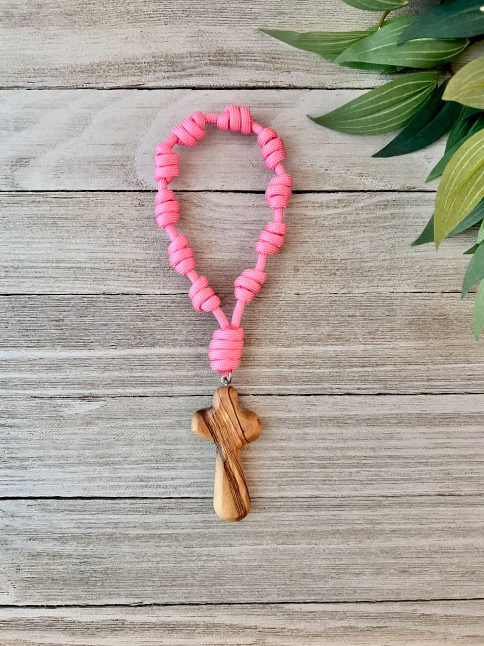 Simple Treasures Olive Wood Knotted Door Rosary