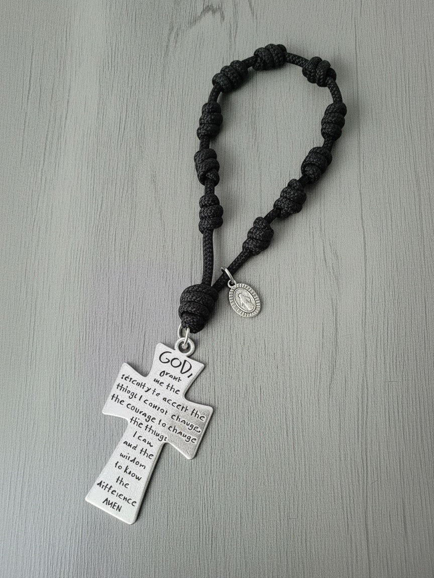 Serenity Prayer Knotted Pocket Rosary