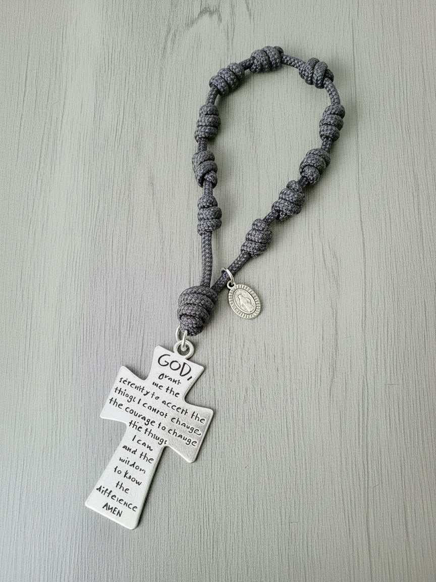Serenity Prayer Knotted Pocket Rosary