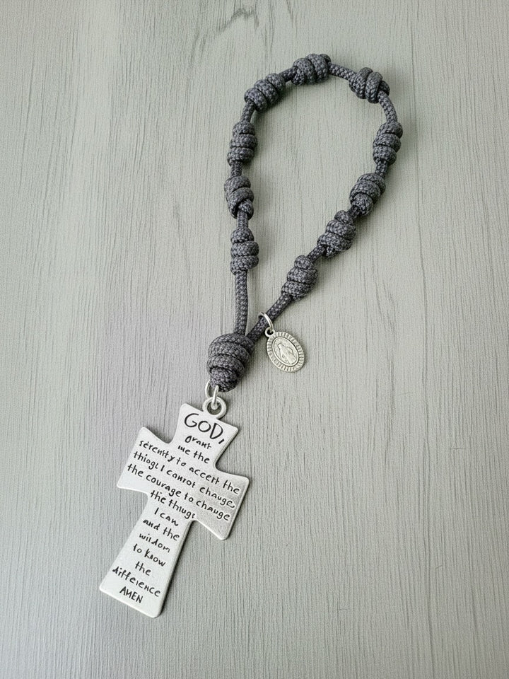 Serenity Prayer Knotted Pocket Rosary