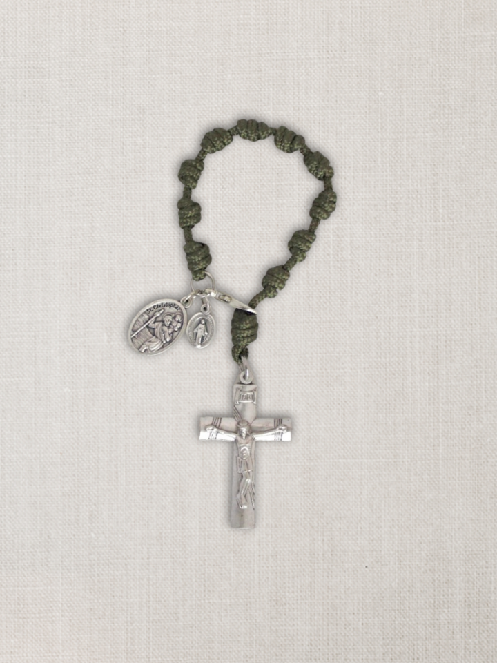 St. Christopher &amp; Miraculous Medal Travelers Pocket Rosary