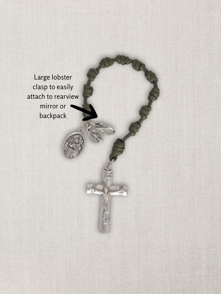 St. Christopher &amp; Miraculous Medal Travelers Pocket Rosary