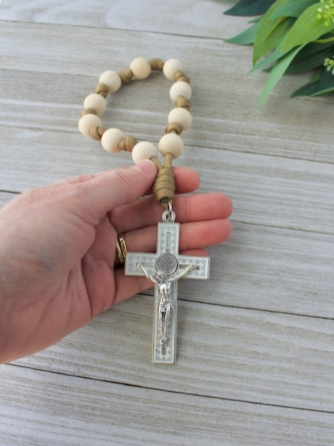St. Benedict Door Rosary | Divine Peace One-Decade Knotted