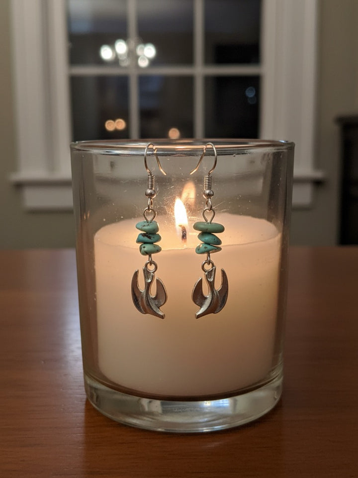 [Limited Edition] Holy Spirit Dove Turquoise Dangle Earrings
