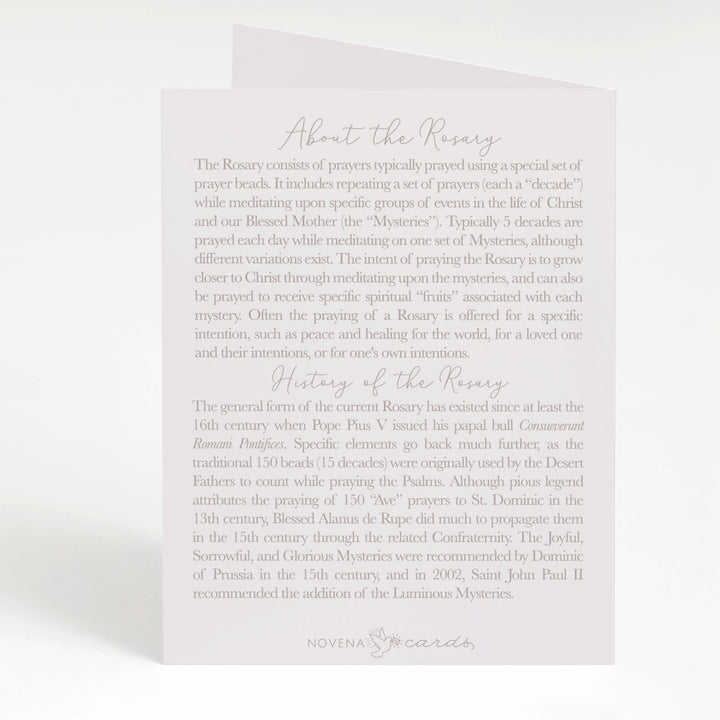Rosary Card | Bouquet | Lilies