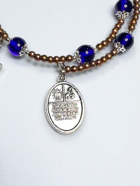 Faithful Drive Steering Wheel Rosary with 4-Way Medal