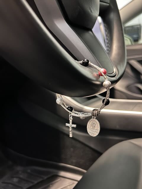 Our Lady of the Highway Steering Wheel Rosary