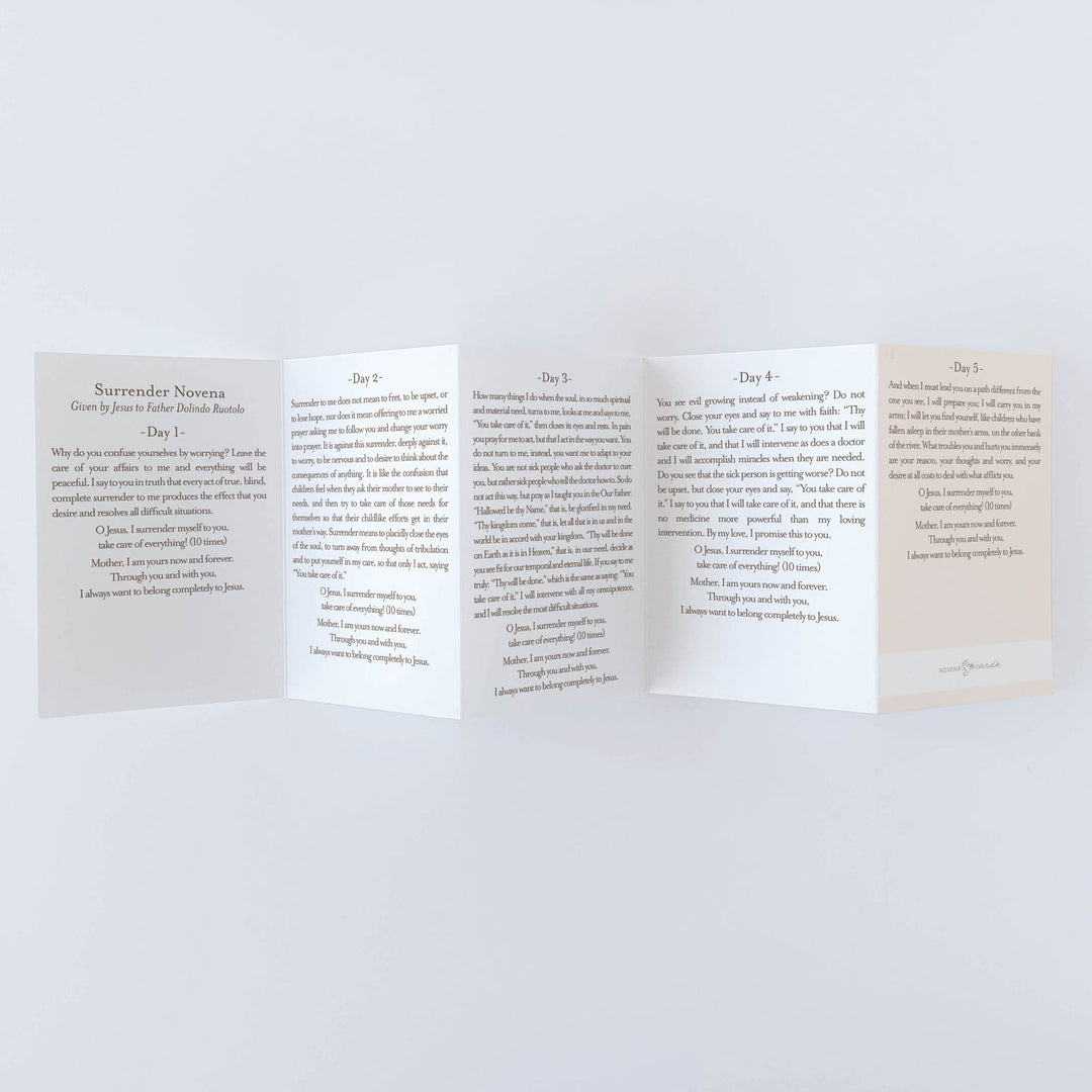 Surrender Novena Prayer Card | Beige