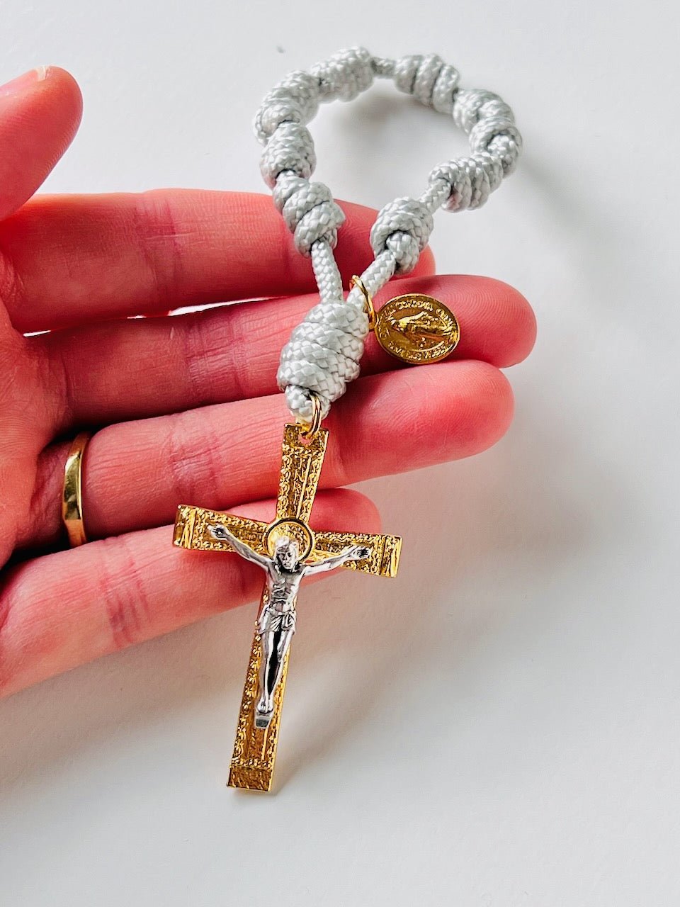 Jesus and His Angels one-decade pocket rosary