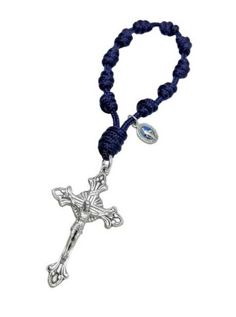 Radiant Light Pocket Rosary - Navy - Knots of Grace