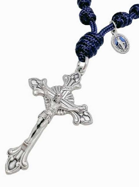 Radiant Light Pocket Rosary - Navy - Knots of Grace