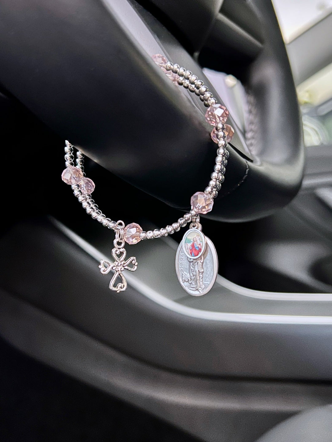 Steering Wheel Rosary - SWR49 - Knots of Grace